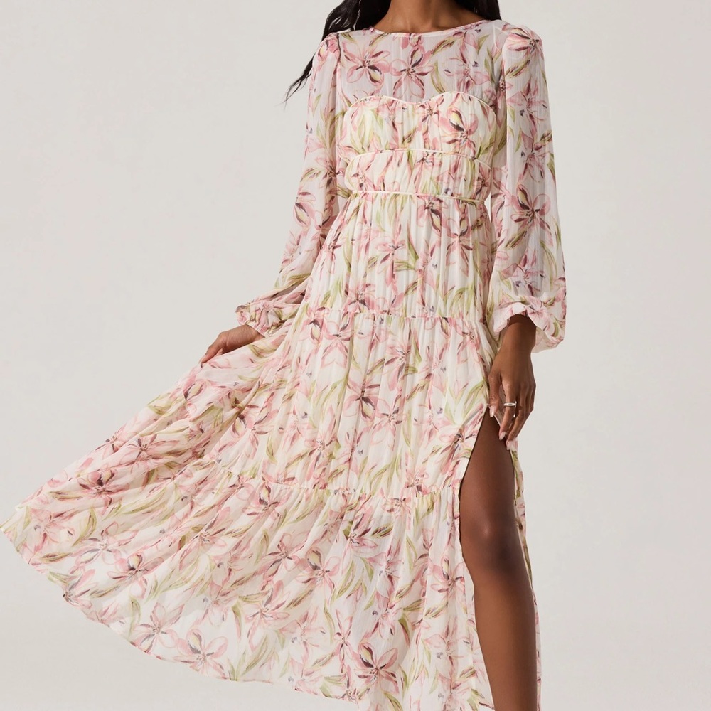 Floral Pink Maxi Dress